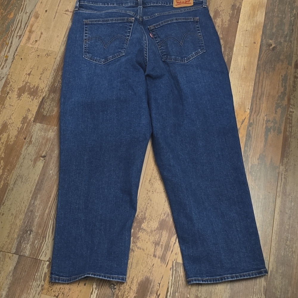 Levi's Wedgie Straight Denim Blue Jeans Womens Size 18W 25 Inseam - Picture 3 of 3
